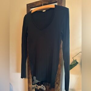 J Crew plain black long sleeve t- shirt